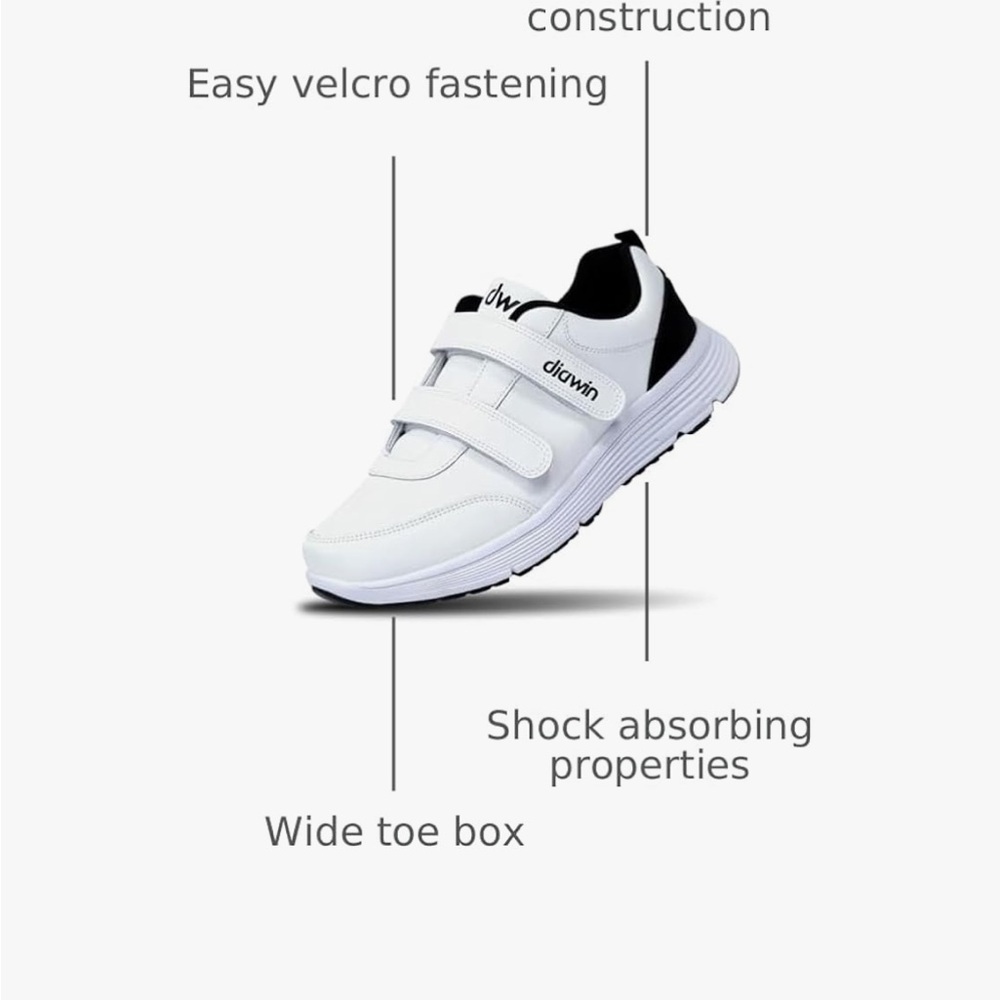 Extra Depth Walking Shoes with Wide Toe Box for Swollen Feet - Picture 2 of 6